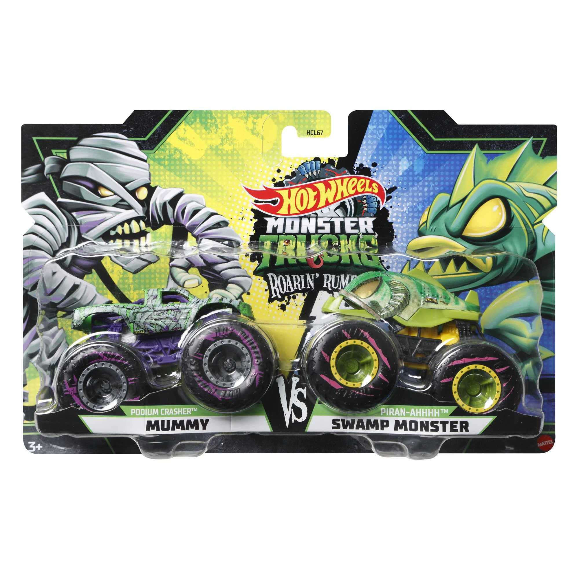 Hot Wheels® Monster Trucks™ Roarin' Rumble™ 2-Packs of 1:64 Scale