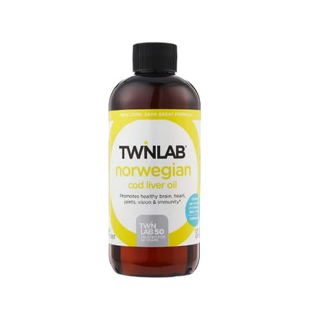 Twinlab Norwegian Cod Liver Oil Liquid, Mint, 12 Fl Oz
