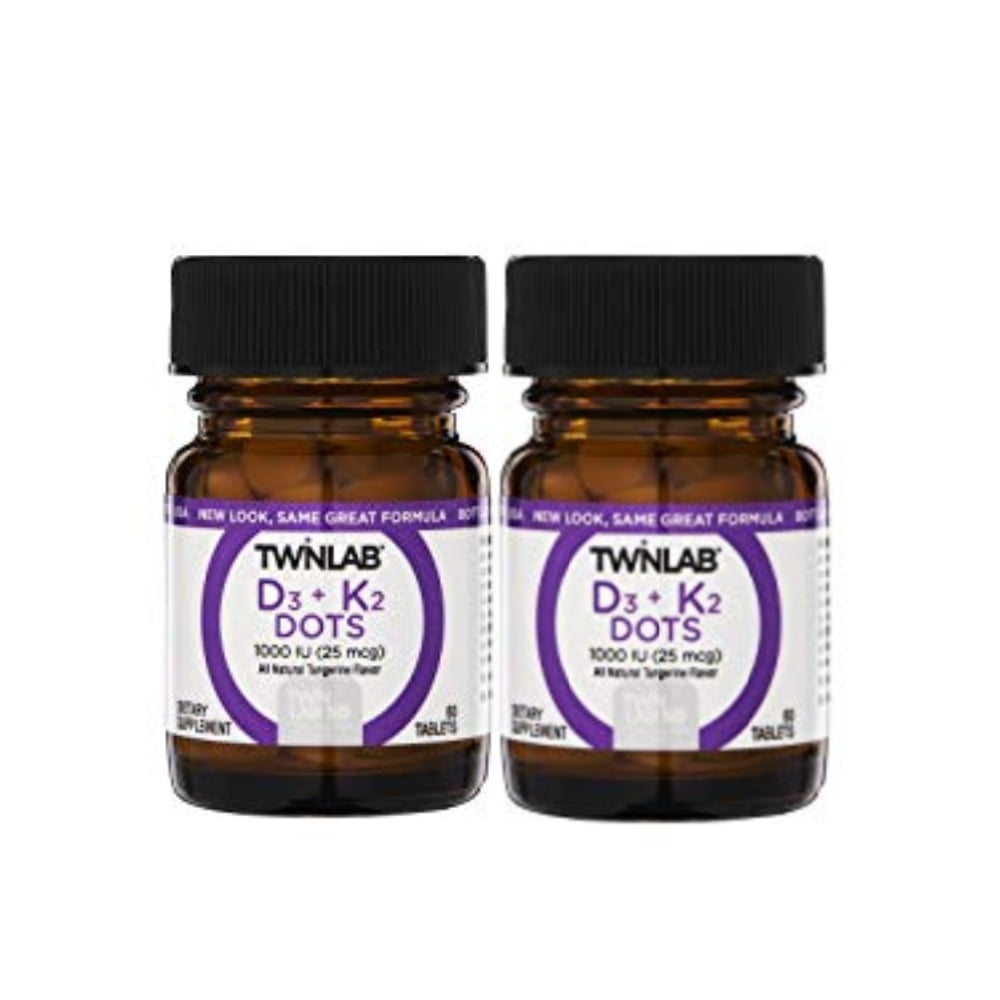 Twinlab D3 + K2 Dots - Vitamin D3 & Vitamin K2 Supplement for Immune ...