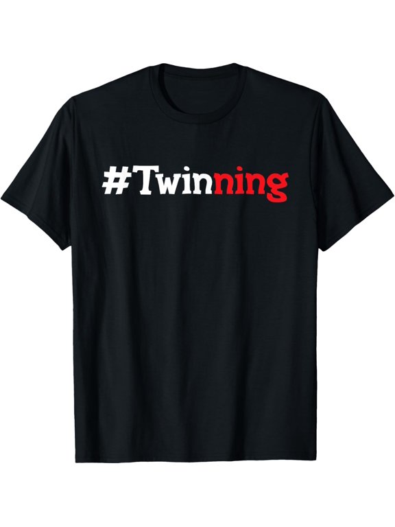 #Twinning - Identical Twins Twin Sister Brother Sibling T-Shirt men and women can wear, black, white, gifts