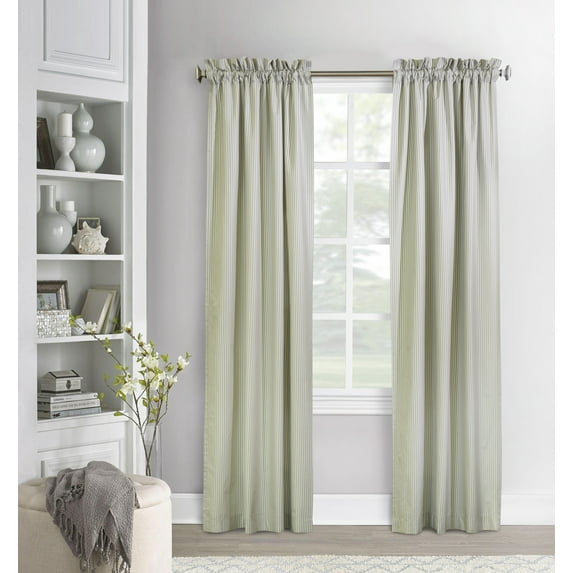 Twinning Pole Top Window Curtain Panel Pair each 40" x 45" in Sage