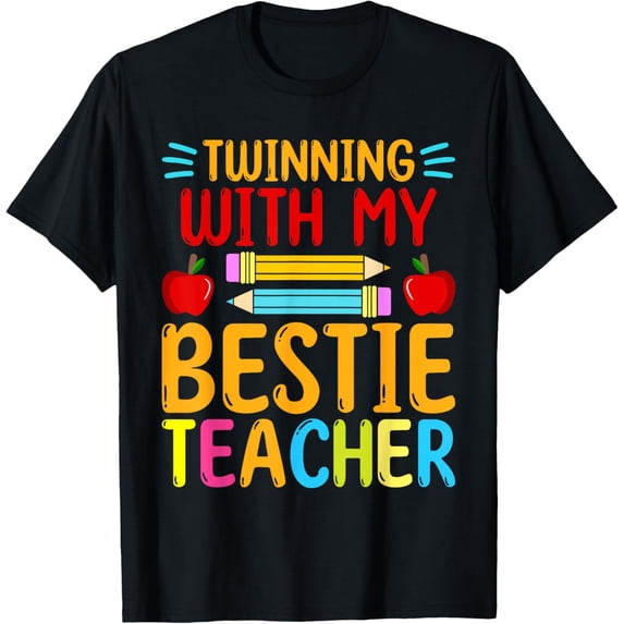 Twinning With My Bestie Teacher Boy Spirit Week Twin Day T-Shirt