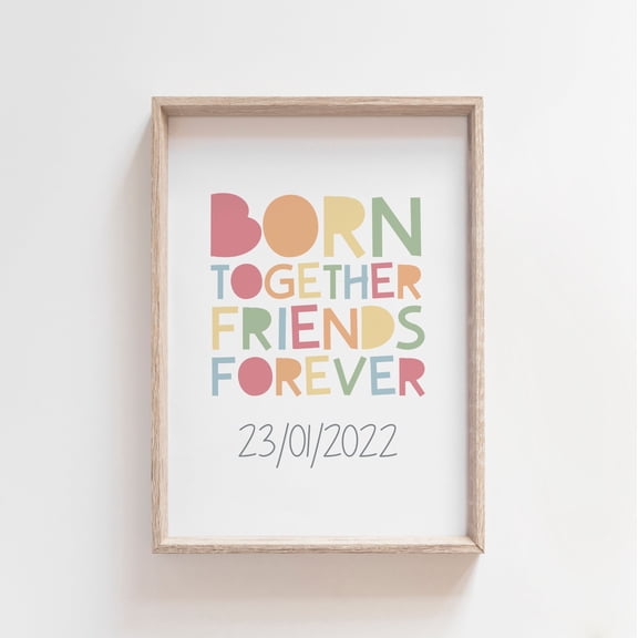Twins Bedroom Poster Twins Wall Art Twin Quotes Living , Poster Print Only
