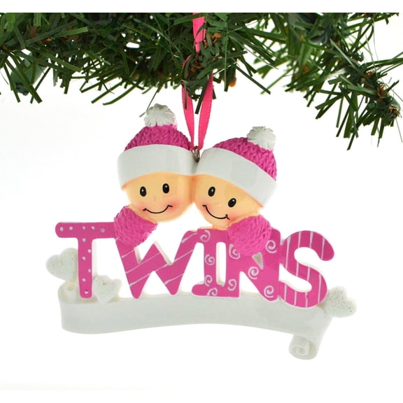 Twins Boys Personalized Christmas Ornament DO-IT-YOURSELF