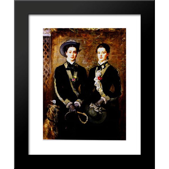 Twins (Grace and Kate Hoare) 20x24 Framed Art Print by Millais, John Everett