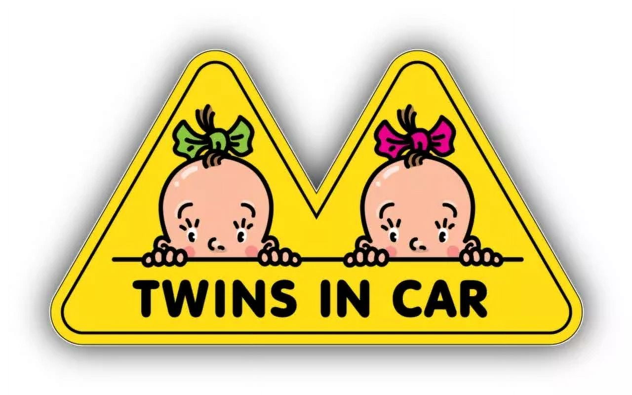 Twins In Car Girls Sticker Phone Decal Water Bottle Stickers Car Decals ...