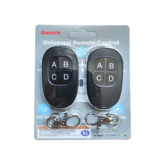 Gantch 433MHz 4-Button Copy Cloning Remote Control for Car Garage Door Gate Rolling Door Duplicates