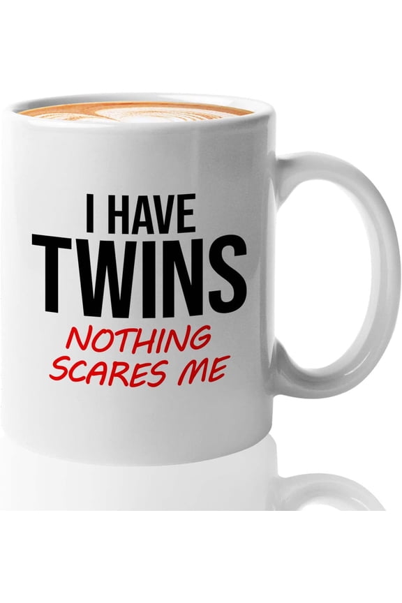 Twins Mug White 11 Oz - I Have Twins - Twins Parents Mom Dad New Baby Pregnant Pregnancy Announcement