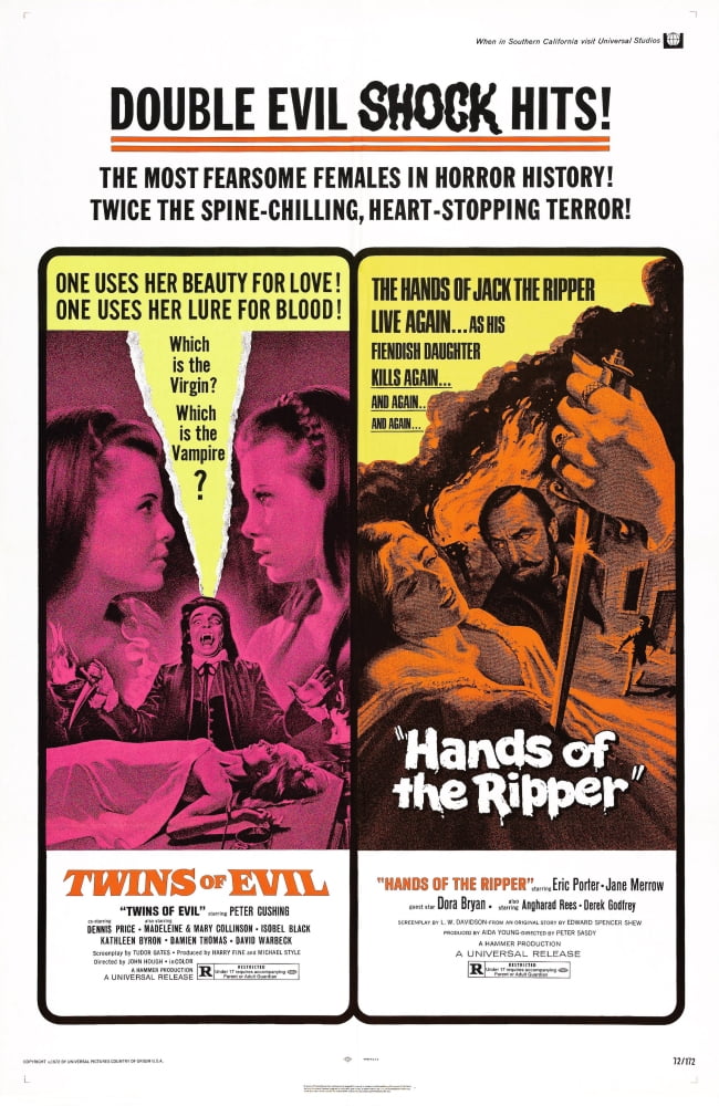 Twins Of Evil Hands Of The Ripper U Canvas Art - (24 x 36)