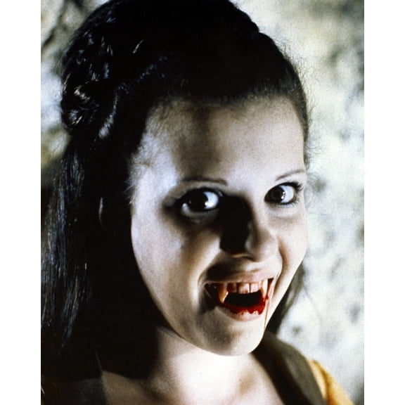 Twins Of Evil Madeleine Collinson Portrait With Bloody Vampire Fangs 24X36 Classic Hollywood Poster