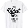 thumbnail image 1 of Twins Shirt Matching Birthday Sibling Oldest Twin T-Shirt, 1 of 4