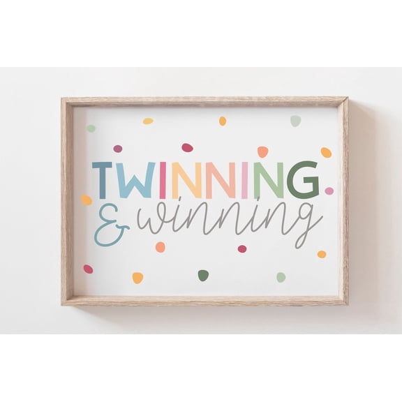 Twins Siblings Bedroom Wall Art for Shared Bedroom Decor