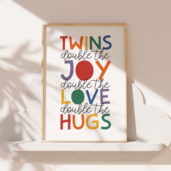 Twins Wall Art Twins Bedroom Sister Poster Bedroom Wall Art , Poster Print Only