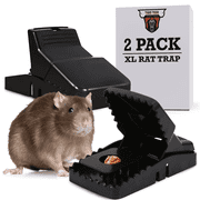 Twintech Jaws Reusable Rat Traps - City, Subway & Hotel Monster Rat Trap for Extra Large Rodents - Durable, Sanitary, Touch-Free Rodent Control Solution - 8.3" x 8.3" x 8.3" - 2 Pack