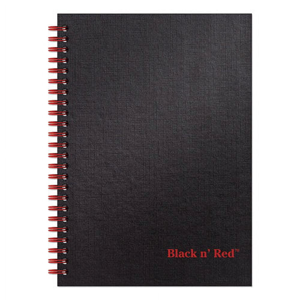 Twinwire Hardcover Notebook, 1 Subject, Wide/legal Rule, Black Cover, 8.25 X 5.88, 70 Sheets | Bundle of 10 Each