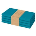 thumbnail image 1 of Twiny Threads Set of 4 Hemstitch Reusable Cloth Dinner Napkins - Turquoise Blue, 1 of 6