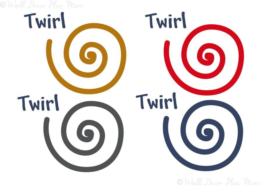 Twirl Spin Sensory Path Floor Decals for Kids - Die-Cut Vinyl Sensory Walk Decals - Education Sensory Walking Path Stickers - Daycare & School Hallway Decor - Classroom Floor Stickers - 4PC