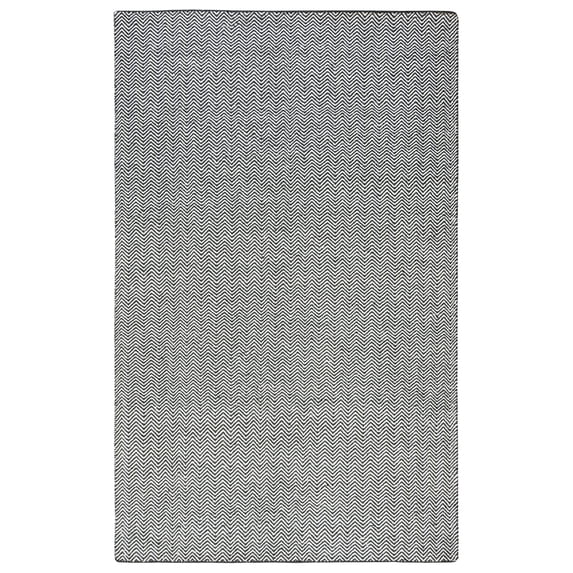 Twist 3' x 5' Chevron Black/Off-White Hand Woven Area Rug