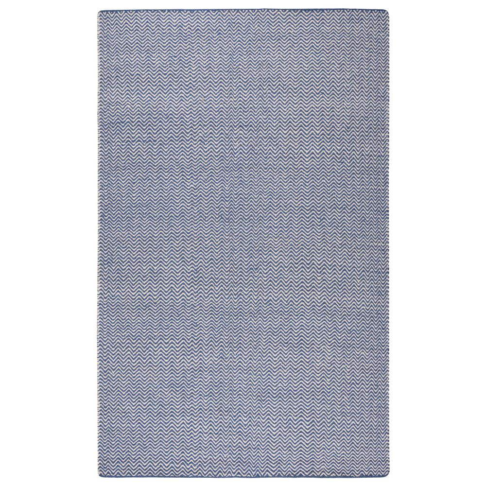 Twist Chevron Gray Hand-Woven Wool 5' x 8' Area Rug