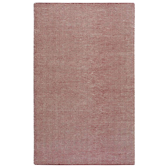 Twist 8' x 10' Chevron Burgundy  Off White Hand Woven Area Rug