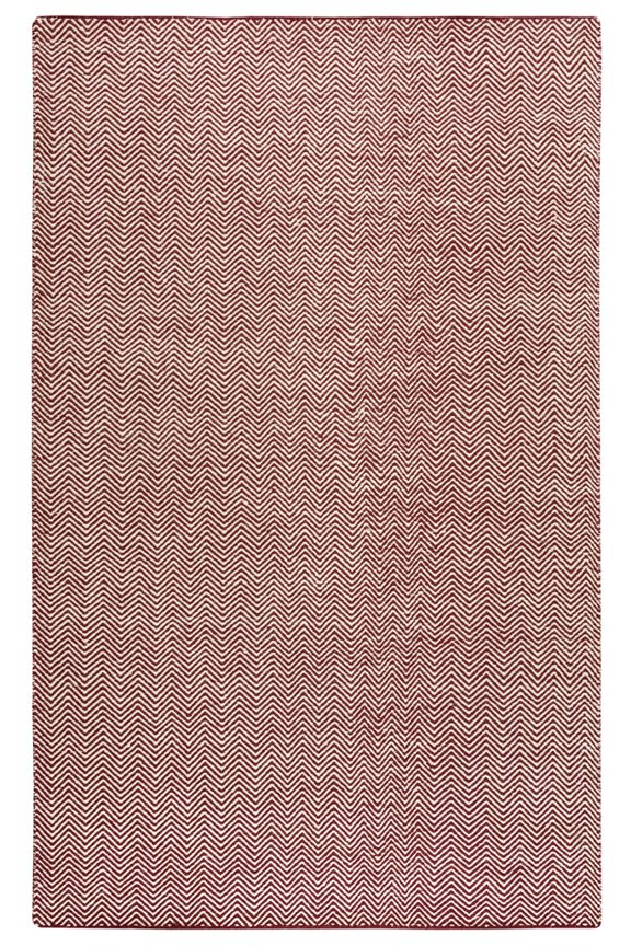Twist 8' x 10' Chevron Burgundy Off White Hand Woven Area Rug