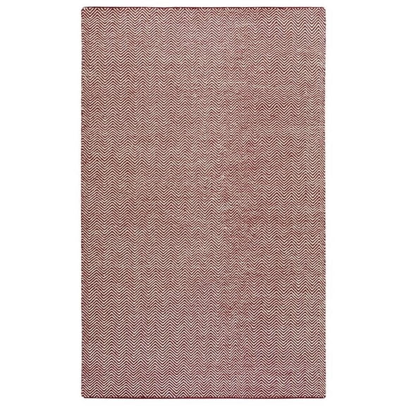 Twist 8' x 10' Chevron Burgundy  Off White Hand Woven Area Rug