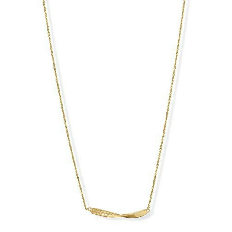 Twist Bar Necklace 14k Gold-plated Sterling Silver Twist Bar Necklace 14k Gold-plated Sterling Silver