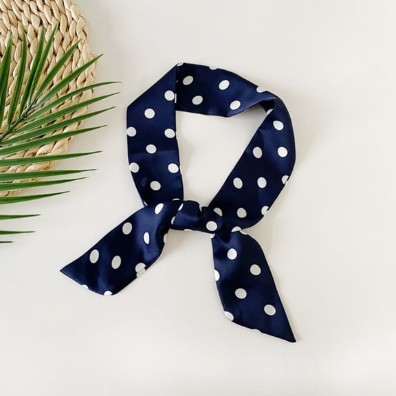 Twist Bow Wire Headbands Head Wrap Retro Bowknot Polka Dot Lattice Design Rabbit ear Wired Hairbands Hair Holder Hair Accessory for Women and Girls Blue