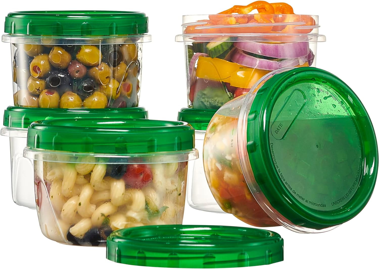 PLASTICPRO 16 Oz Twist Cap Meal Prep Containers Reusable Food Storage ...