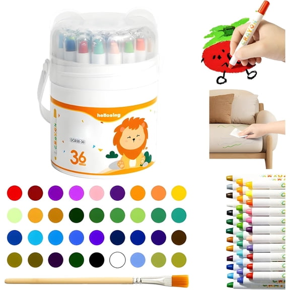 Silky Crayons, Non-Toxic Washable Crayonss, Ultra-Silky Easy-Grip Art Supplies