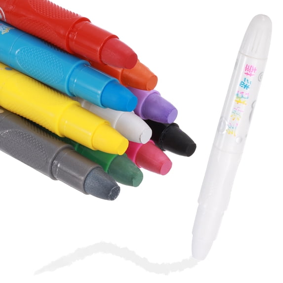 Uxcell Twist Crayons, Twist Crayons Gel Watercolor Set Washable Silky Smooth for Drawing Coloring Red Orange Silver Tone Black White Purple Blue Green Pink Yellow