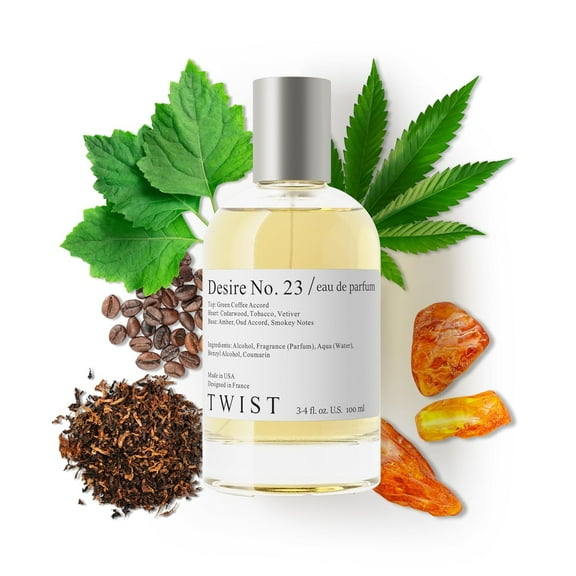 Twist Desire No. 23 Inspired by Black Afgano, Long Lasting Perfume for Women & Men, EDP - 100 ml | 3.4 fl. oz.