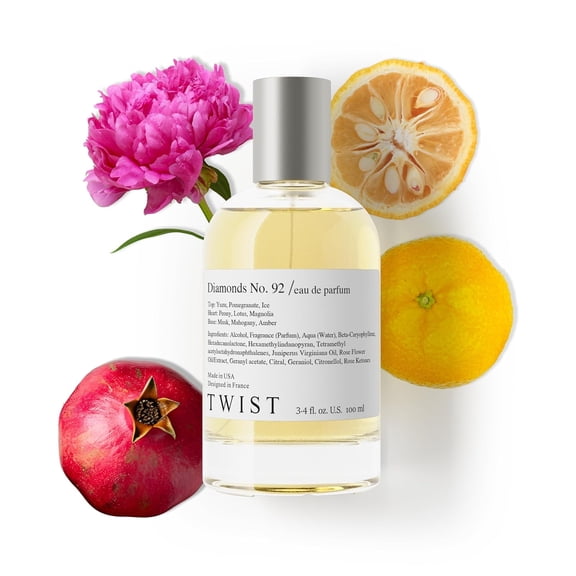 Twist Diamonds No. 92 - Eau De Parfum Inspired by Ver. Bright Crystal EDP, Long-Lasting Perfume For Women, Paraben Free, Vegan, Clean Ingredients, Fragrance - Spray 100 ml | 3.4 fl. oz.