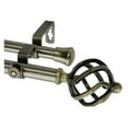 thumbnail image 1 of Twist Double 13/16 inch dia. Curtain Rod 120-170" - Antique Brass, 1 of 2