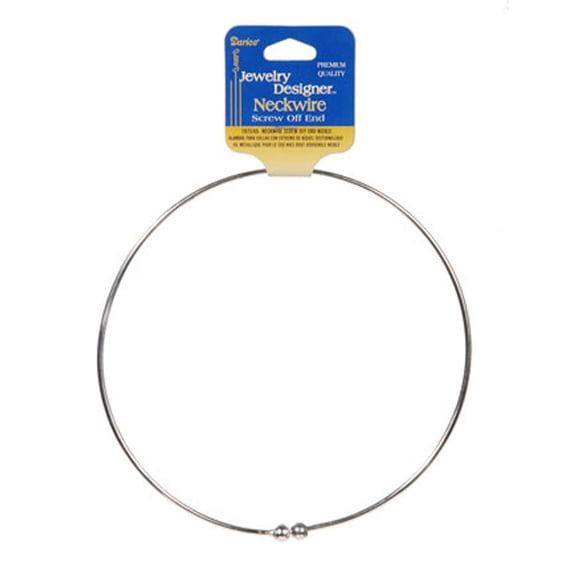 Darice Nickel Silver Neckwire Necklace with Screw Off End 7.8 Inches