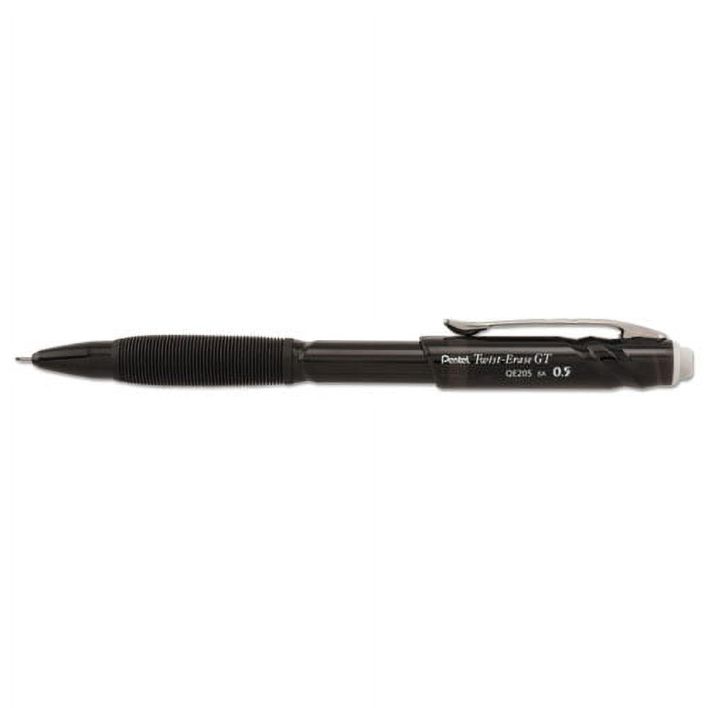 Twist-Erase Gt Pencils, 0.5 Mm, Hb (#2.5), Black Lead, Black Barrel | Bundle of 10 Dozen