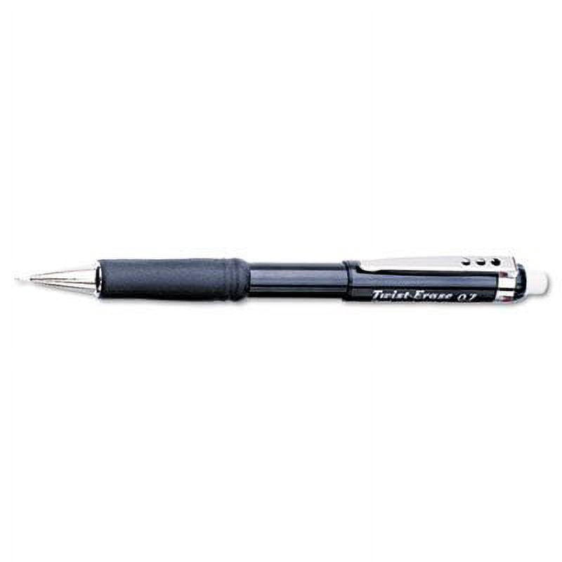 Twist-Erase III Mechanical Pencil, 0.7 mm, Black Barrel, Sold as Pack of 6