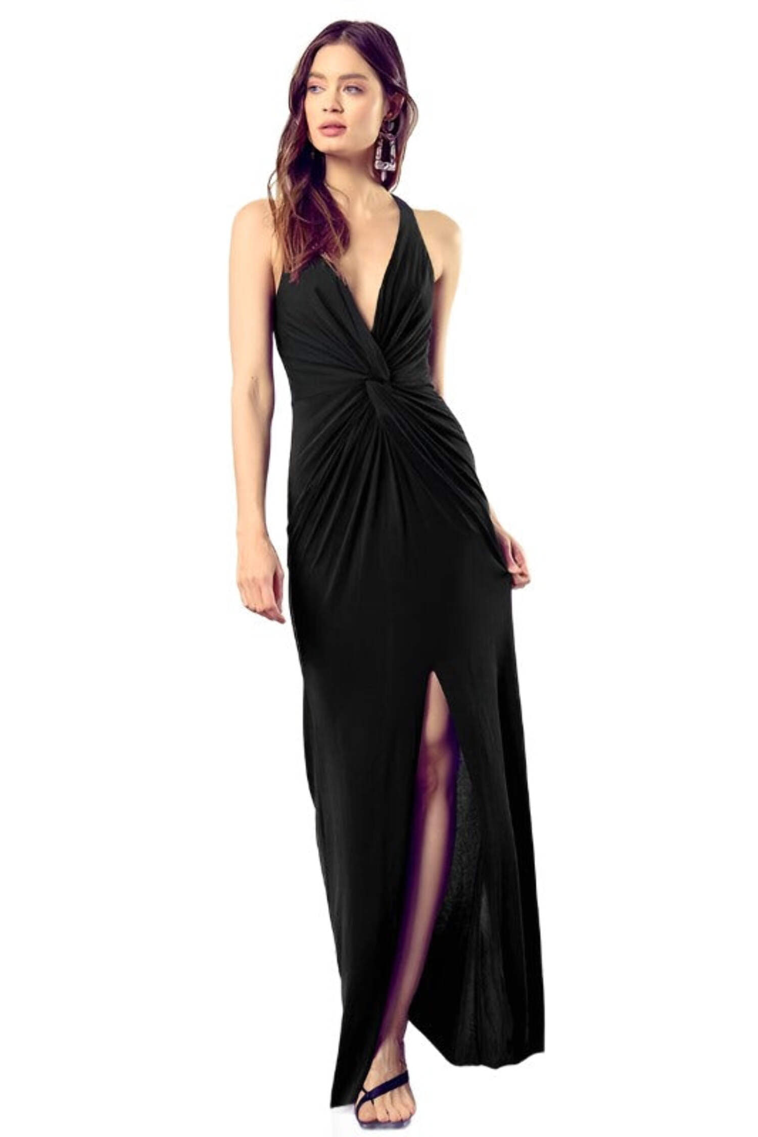 Dress for Women – Knit – Slim Fit – Sleeveless – Open Knit with Side Slit main image 1