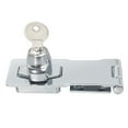 thumbnail image 1 of Twist Knob Keyed Locking Hasp Padlock Set for Cabinets Security Door Van Lock, 1 of 20