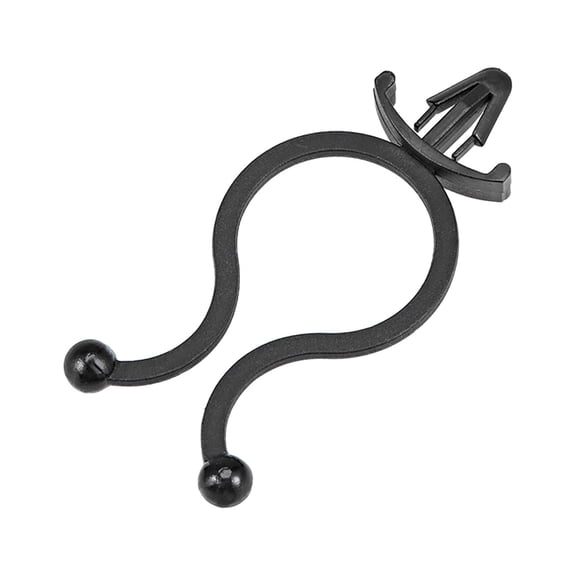 Twist Lock Cable Wire Ties Nylon U Shape Save Place 15mm Dia Black 50 pcs