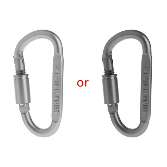 Twist Lock Carabiner Clips, Auto Locking Heavy Duty D Ring Carabiners Clip for Climbing Rappelling, D Shaped Carabiner