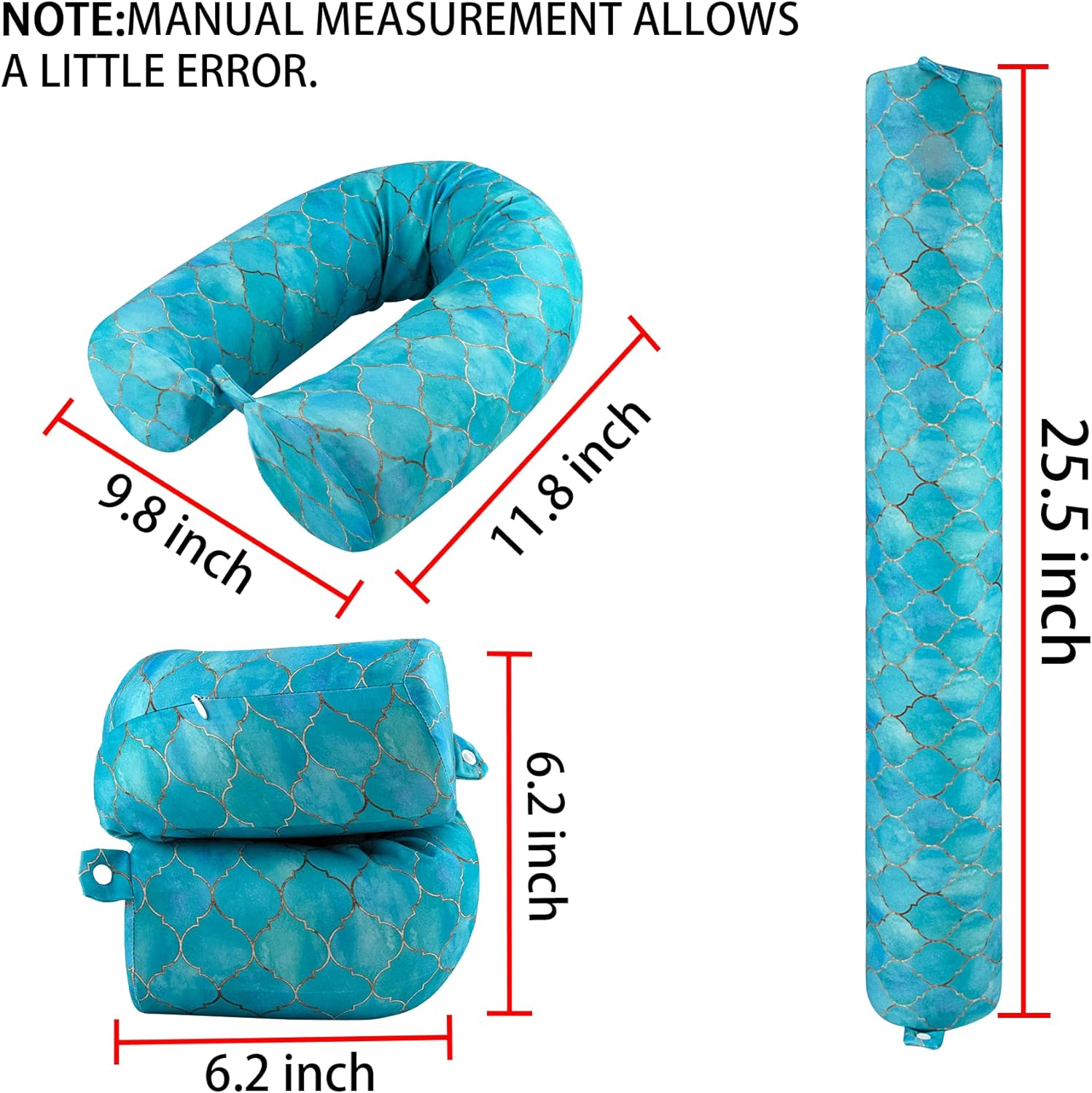 Twist Memory Foam Travel Pillow for Neck, Chin, Lumbar and Leg Support