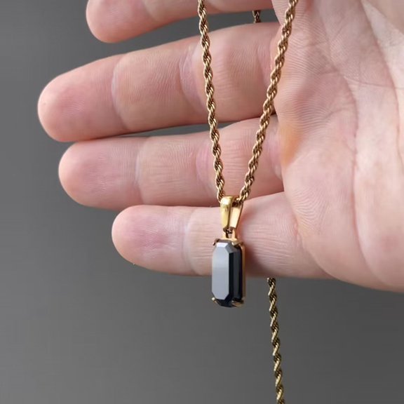 Twist Necklace Titanium Steel Plated 18K Gold Sweater Chain
