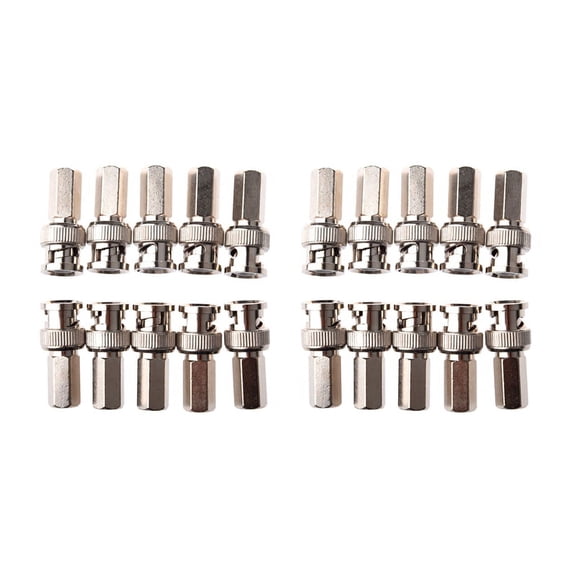 Twist-On BNC Male Coax Connectors CCTV RG59 Pack of 20,20X BNC Male Coax Connectors