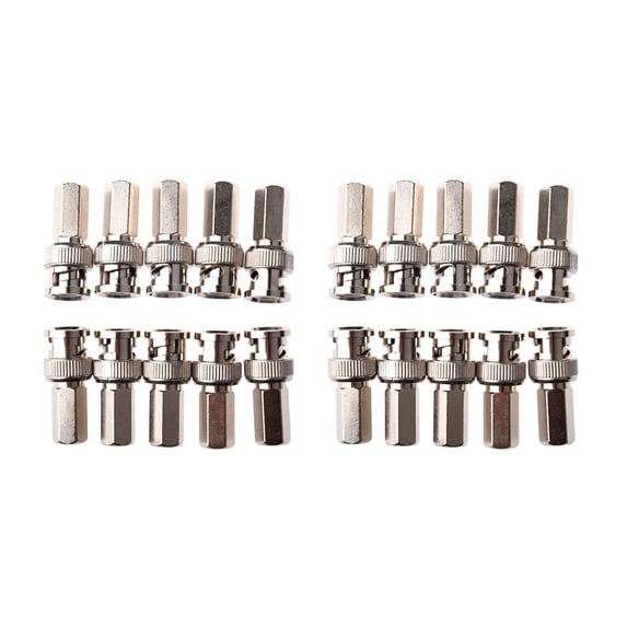 Twist-On BNC Male Coax Connectors CCTV RG59 Pack of 20,20X BNC Male Coax Connectors