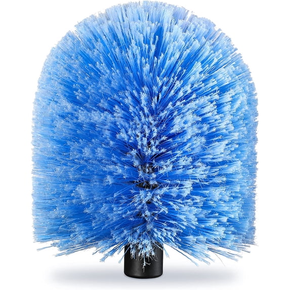 Twist-On Cobweb Duster Head Brush, Fits Standard 3/4 inch Threaded Poles, Attachment Spider Web Brush for Outdoor & Indoor Cleaning