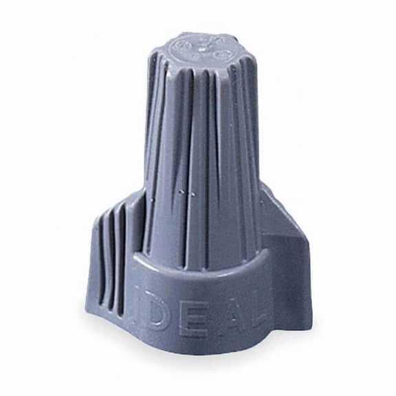 Twist-On Wire Connector, 6 AWG Max, Gray, Polypropylene Insulation, 600 V, 50 PK 30-342