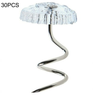 LSTCPGLAI 100 Pcs Bed Skirt Pins Clear Heads Twist Pins Bedskirt Pins Bed  Sheet Clip Fixer with Storage Box.