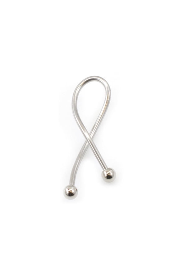 Twist Ring Barbell with Spike or Ball End Design 14G