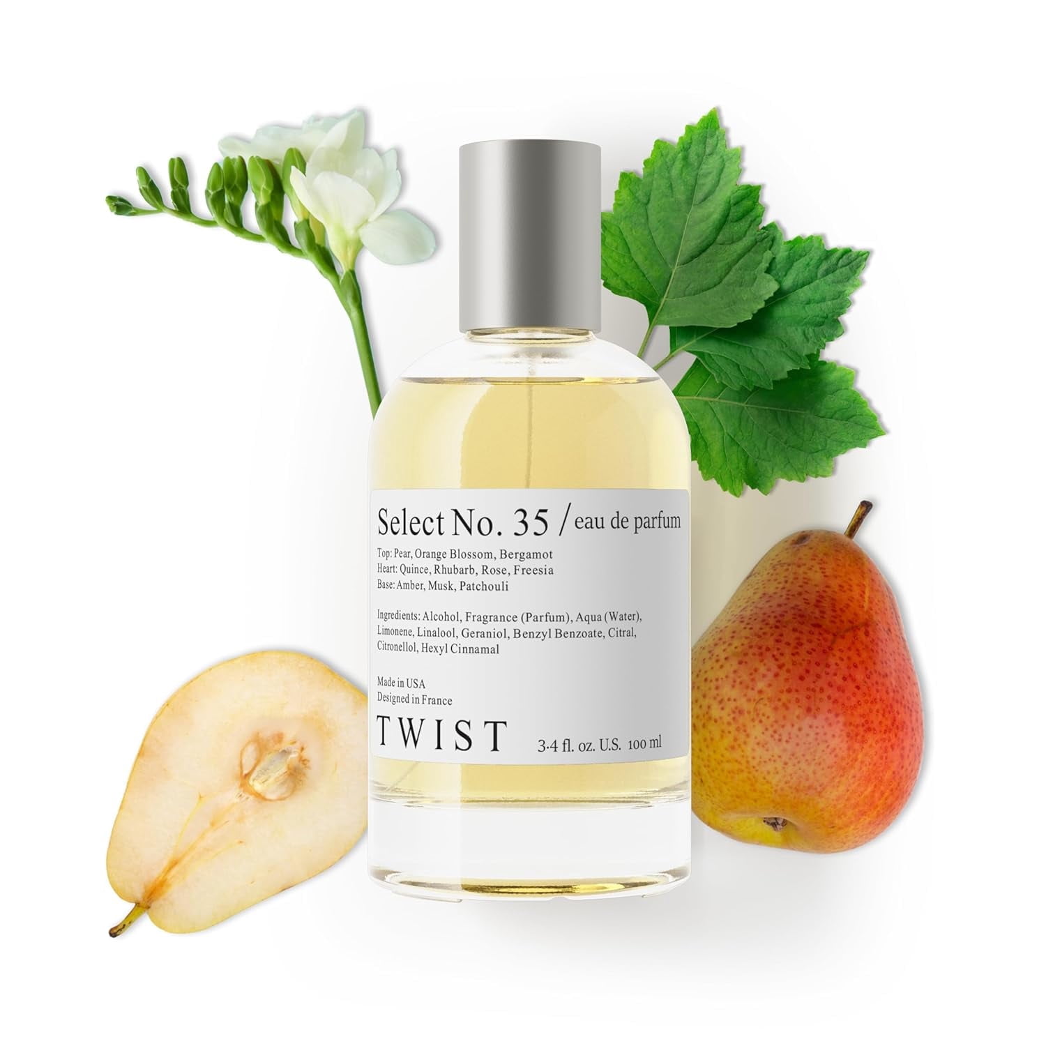 Twist Select No. 35 Inspired by Jo Malone's English Pear & Freesia, Long Lasting Perfume For Women, EDP - 100 ml | 3.4 fl. oz.